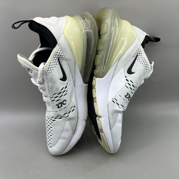 Nike Air Max 270 Running Shoes Women Size 10 White Mesh Comfort Low Top Sneakers - Picture 6 of 8